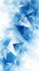 Sticker - Abstract Geometric Blue and White Background