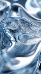 Abstract glass wave on a background look like as liquid