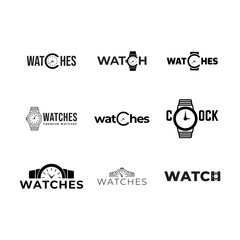 Poster - Set of Watch, watches logo design