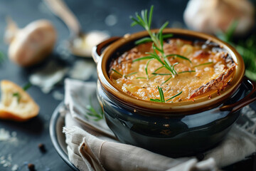 Wall Mural - French Onion Soup, healthy food concept