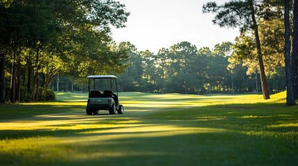 Sticker - golf cart on the golf course