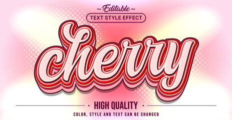 Poster - Editable text style effect - Cherry text style theme.