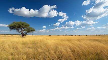 vast savanna with tall grass