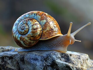 snail on a leaf