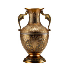 Wall Mural -  antique gold vase with transparent background