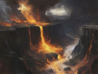 Canvas Print - fire in the forest