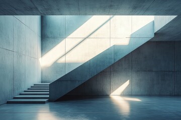 Poster - Concrete modernist building facade with geometric shapes