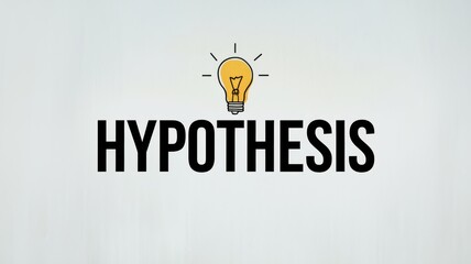 Wall Mural - Creative Concept: Hypothesis with Light Bulb Illustration