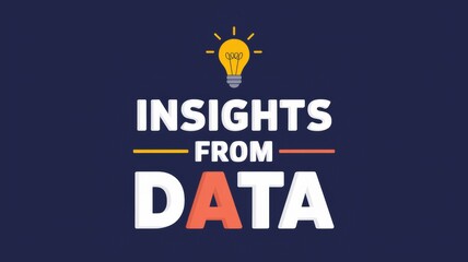 Wall Mural - Data Insights with Light Bulb Graphic Design