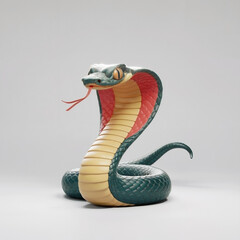 Snake animal. Symbol of 2025 year. 3d render illustration.