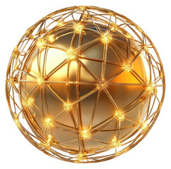 PNG Gold globe sphere illustration illuminated.