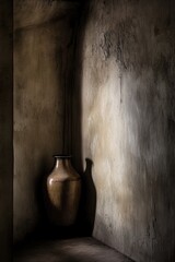 Wall Mural - Artistic Still Life: Vase in Dimly Lit Corner