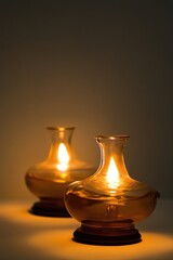 Poster - Elegant Vintage Lamps Glow Warmly in Soft Lighting