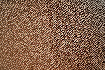 Canvas Print - Natural Brown Grain Leather Texture. Background.