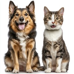 Canvas Print - Dog and Cat Sitting.