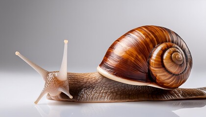 snail on a white background