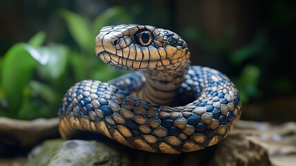 Wall Mural - Close Up of a Snake with Intricate Scales