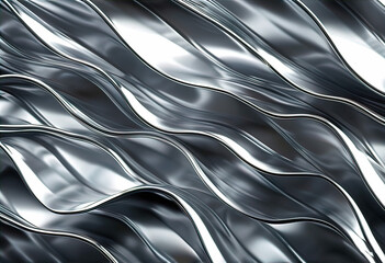 chrome metal wave background, colorful modern high tech abstract background