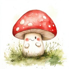 Poster - Cute Mushroom Illustration.