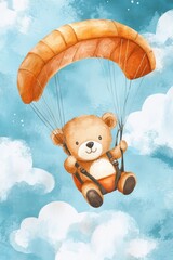 Poster - Teddy Bear Skydiving.