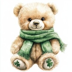 Canvas Print - Teddy Bear with Scarf.