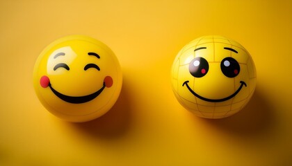 smiley faces on white background