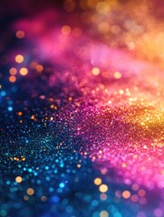 Poster - Vibrant abstract background featuring a mix of bright colors and sparkling glitter elements
