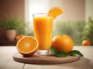 orange juice and fruits