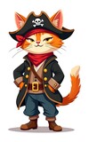 cat pirate cartoon