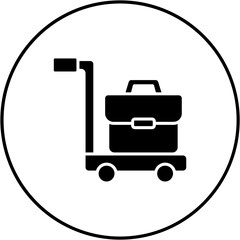 Wall Mural - Airport cart Icon