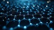 © tunanon - An abstract depiction of carbon atoms linked in a hexagonal grid, showcasing nanotechnology at work