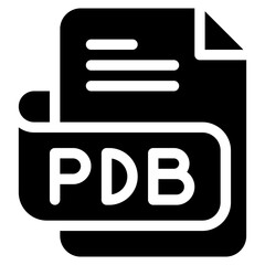 Poster - Vector Icon pdb, file type, file format, file extension, document