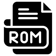 Poster - Vector Icon rom, file type, file format, file extension, document