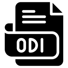 Sticker - Vector Icon odi, file type, file format, file extension, document