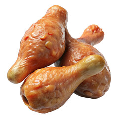 Isolated 3D Realistic Chicken wings on Transparent Background Cutout PNG