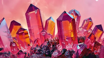 Poster - Exploring the intricate textures of crystal formations in natural landscapes at sunrise