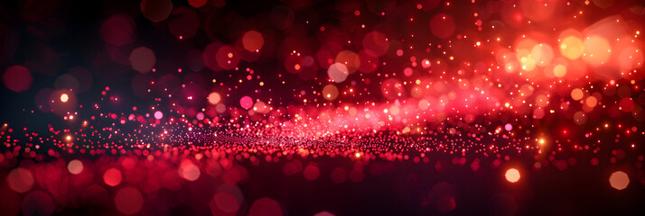 Abstract red fiber optic