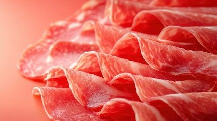 Fresh Slices of Premium Pork on Vibrant Background