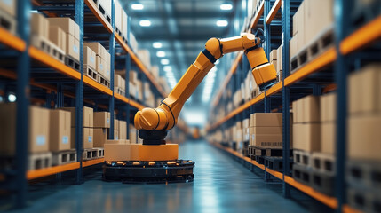 Poster - Robotic Arm in Modern Warehouse Environment