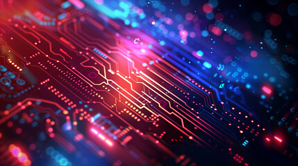 Poster - abstract cyber tech background