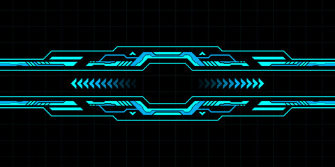 Leinwandbilder - Hud futuristic display borders and interface, elements, vector. HUD tech or digital technology game frames and UI panel screen layouts. 
