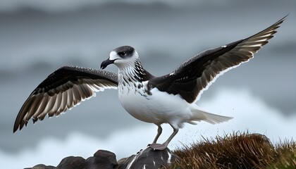 Wall Mural - Majestic Bonxie Landing on Shetland Shores