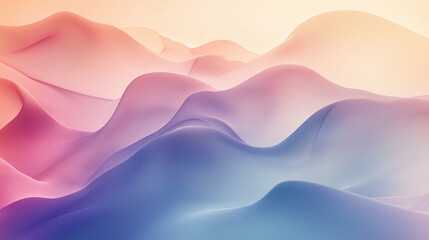 Wall Mural - Abstract Waves Of Gradient Pink Blue And Purple Pastel