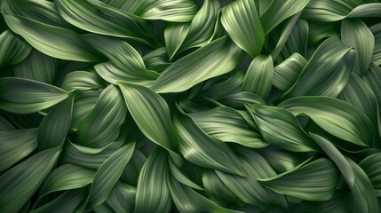 Abstract leaves in the background, a pattern that mimics nature's design. Green decoration, a representation of leaf textures.