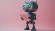 © artiiz - A 3D search engine robot scanning digital business contracts, symbolizing intelligent business search, cute icon style on clean background