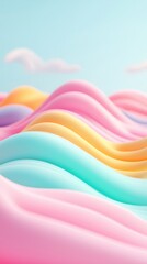 Wall Mural - Abstract Colorful Waves Background.