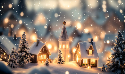 Wall Mural - Christmas and New Year-themed graphic backgrounds for cards