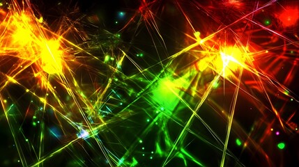 Poster - Abstract neon lights create a vibrant and dynamic composition.