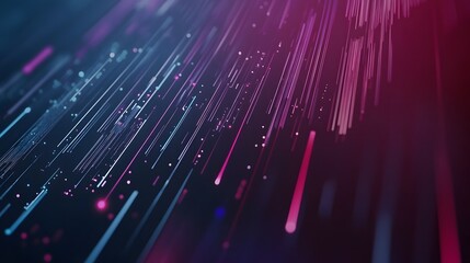 Poster - Abstract streaks of light in pink and blue.
