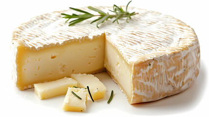 Pain Brie isolated white background